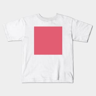 Solid Guava Orange Pink Monochrome Minimal Design Kids T-Shirt